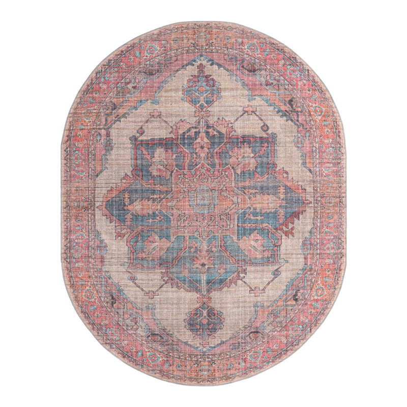 Haag Chenille Floral Indoor Rug, Oval 7'10" x 10'