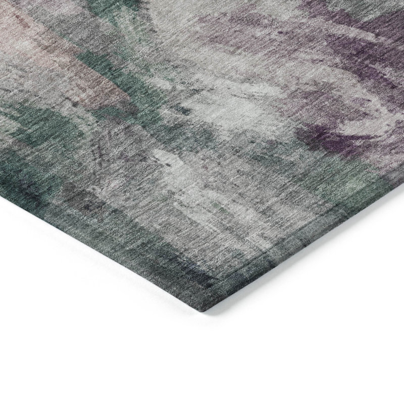 Machine Washable Indoor/Outdoor Husby ACN2204 Abstract Rug, Rectangle 5' x 7'6"
