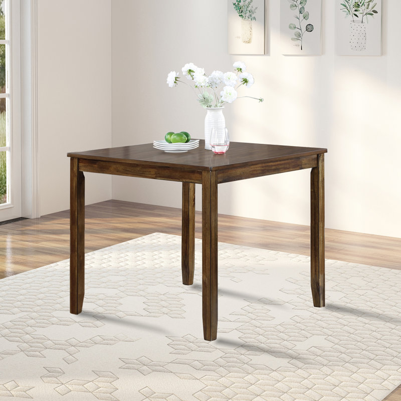 Table de salle à manger Denaysha, Noyer, H 30 po x L 34,5 po x l 34,5 po