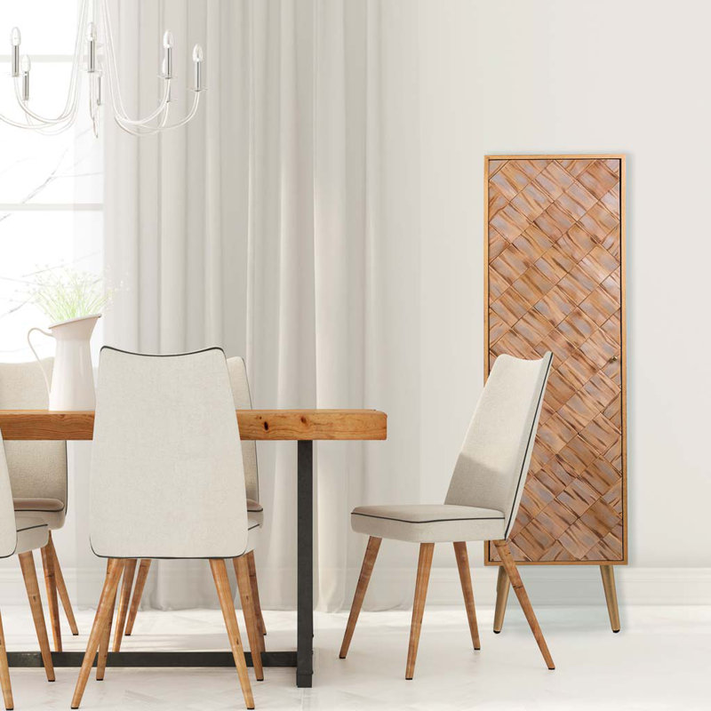 Hough 1 Door Solid Wood Wardrobe