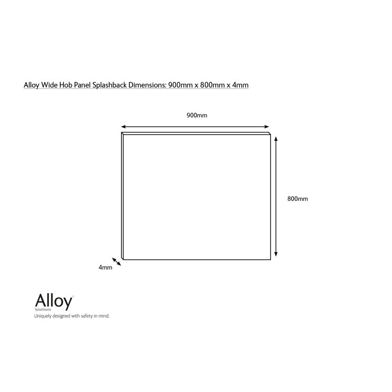 Geometry Aluminium Kitchen Splashback, 80 cm x 90 cm