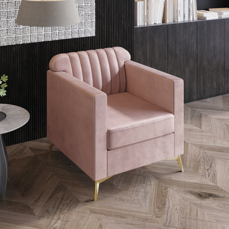 Fauteuil en velours 29,9 po Curtis