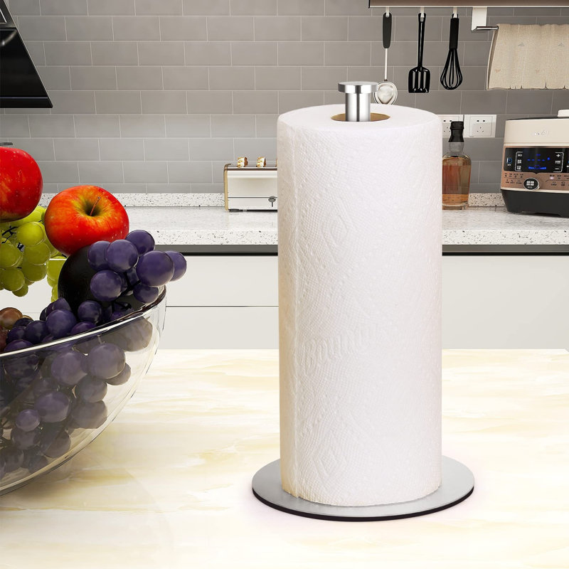 Kitchen Roll Holder Countertop, Silver