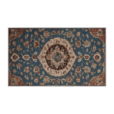 Machine Washable Grey Area Rug