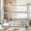 Lit en bois pour lit simple avec structure de toit