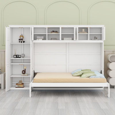 Lit escamotable mural avec armoires Murphy