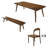 Marijana 4 - Person Pine Solid Wood Solid Wood Top Four Leg Dining Set-1675892272