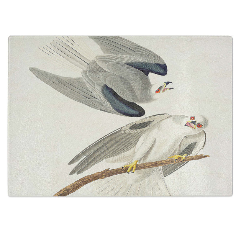 Tempered Glass Winged Hawk Chopping Board, 28.5 cm W x 20 cm L