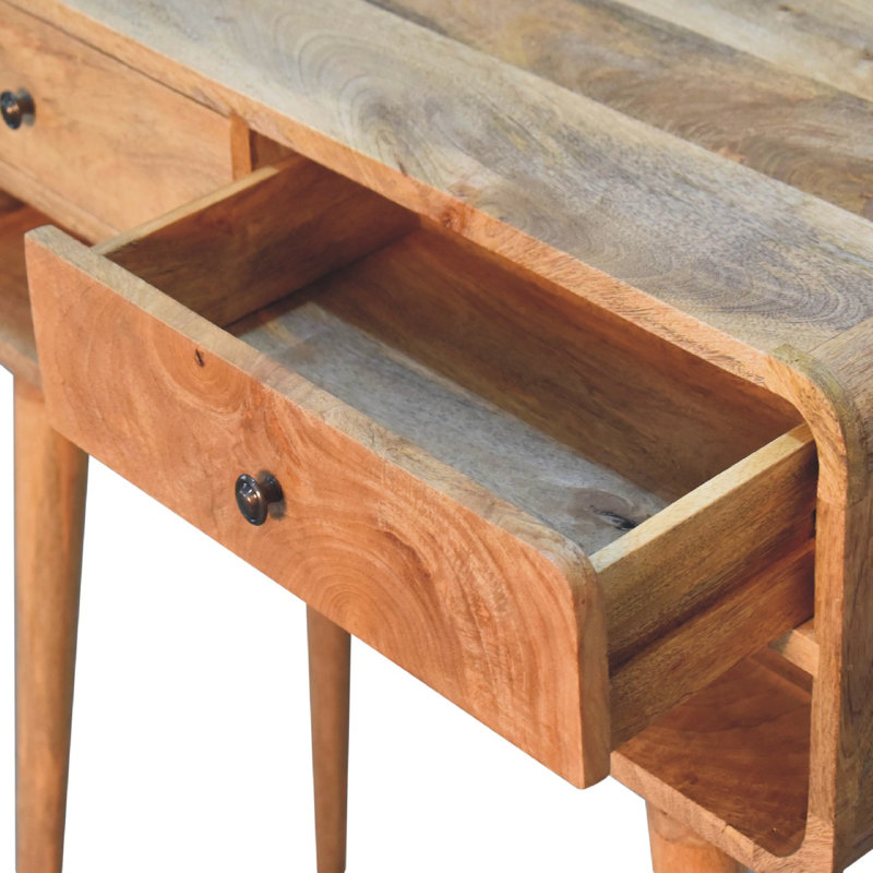 Arrigo 90cm Solid Wood Console Table, Oak-Ish