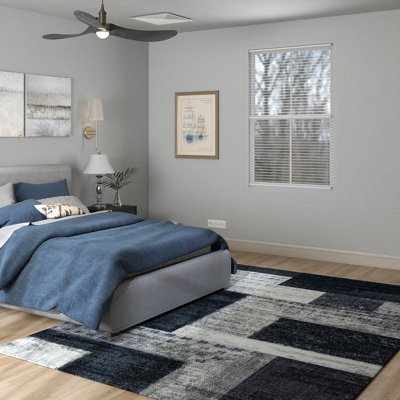 Tapis lavable à la machine de 5 po x 7 pi, tapis d'aspect cachemire avec envers antidérapant et bordure durable, tapis floral de style rétro convenant au salon, à la chambre à coucher et à la salle à manger