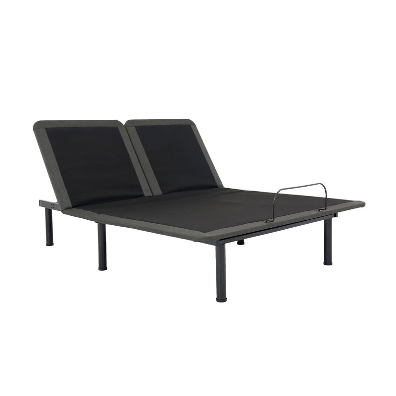 Structure de lit ajustable à plateau flexible pour grand lit avec commandes à commande vocale