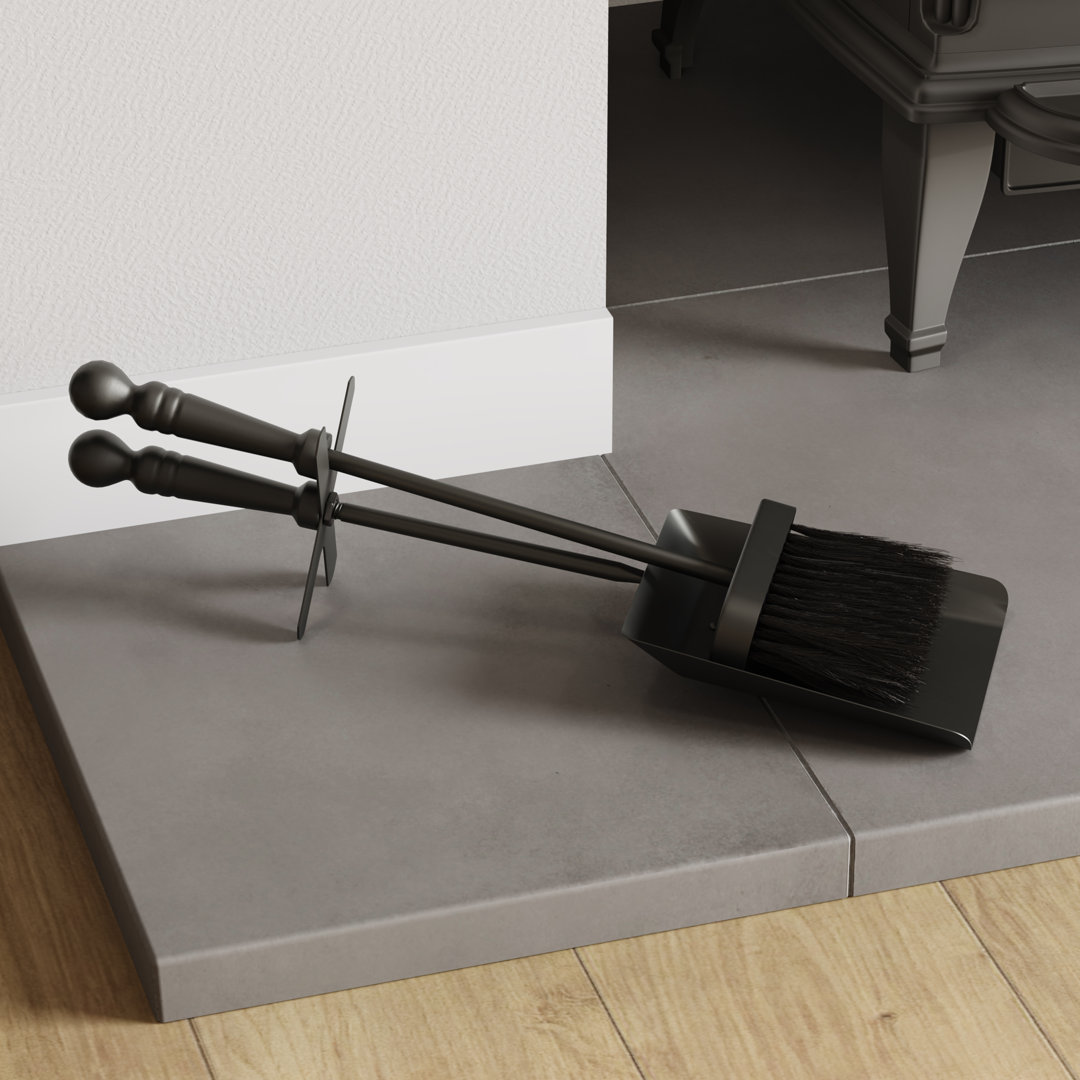 Vida Steel Fireplace Tool Set