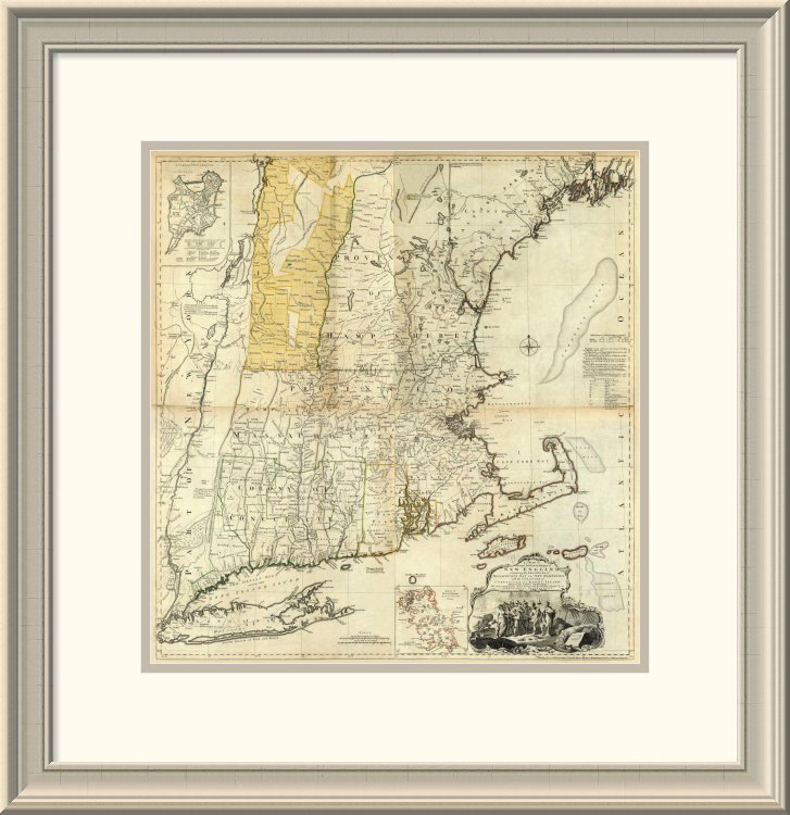 'Composite: New England, 1776' Framed Print