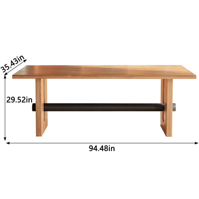 Table de salle à manger Jenika, L 35,43 po x L 94,48 po