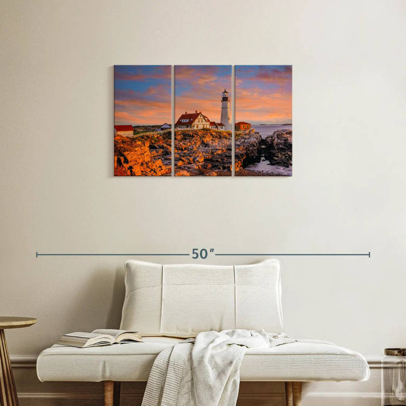 Aletra Sunny Portland Head Lighthouse, 20" H x 33" W