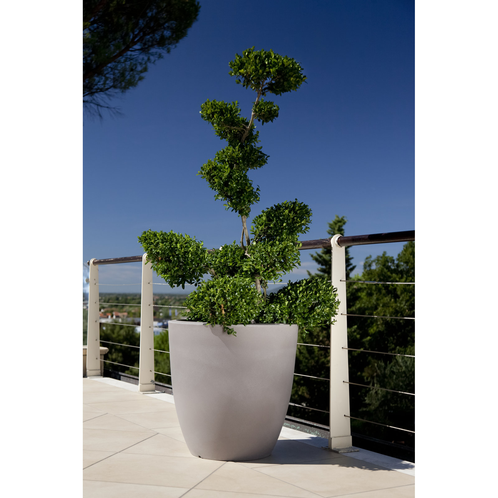 24 in. Tall Orion Planter - White