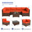 7 Piece Rattan Sectional Seating Group with Cushions-809038306-809152057