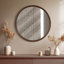 Miroir mural rond en bois pour meuble-lavabo de salle de bain-88364435-90993439
