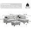 Canapé modulaire en flanelle 3 pièces-987355125-987355083