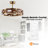 28.3" Caged Ceiling Fan with Dimmable LED Lights and Remote Control