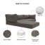 Sunbrella Outdoor Sectional Sofa Replacement Cushions Set, 5 Inch-1799908503