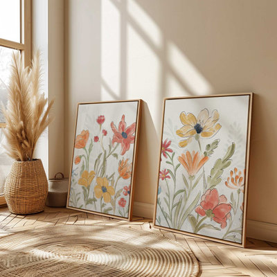 «Garden Melody in Bloom Duo», ensemble de 2 impressions sur toile