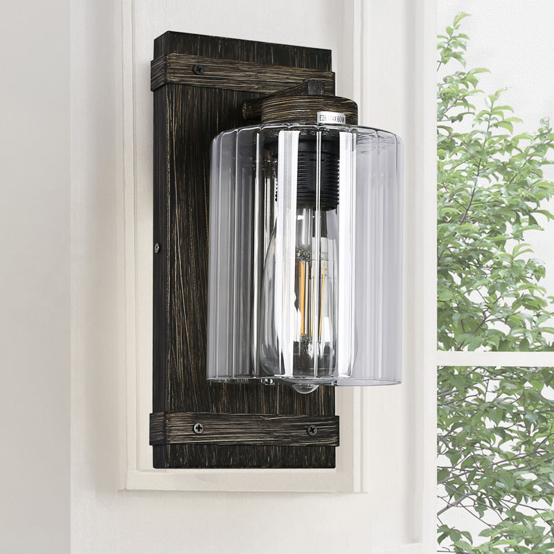 Asfak Wood Flush Mounted Sconce