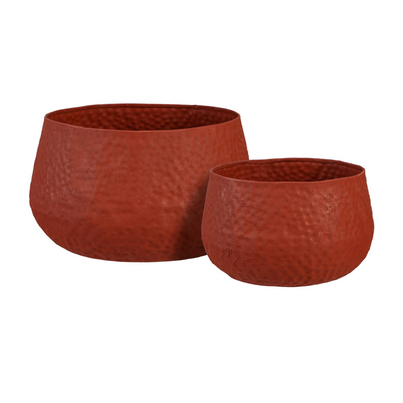 Ensemble de pots à fleurs en métal 2 pièces Josiana