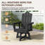 Chaise Adirondack pivotante en plastique noir PEHD-132055737