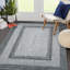 Tapis géométrique gris à motif géométrique 6 po x 9 po-1646761410-1646761416