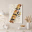 Art mural sur toile, planches de bois verticales et feuilles d'or-175635279