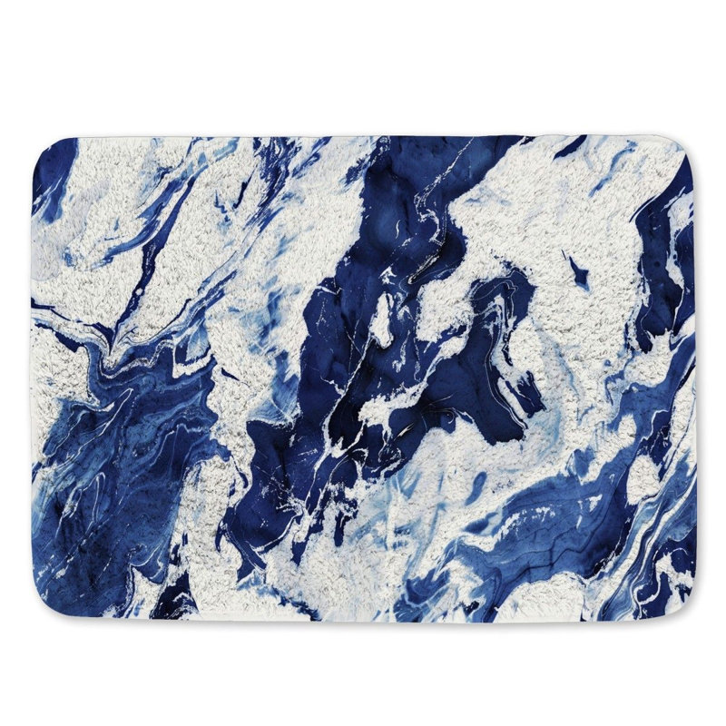 Bolindavale Microfiber / Microsuede Non-Slip Bath Mat, 21"W x 34"L