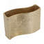 Petit vase 9,7 x 3,7 x 6,9 po Alu Timber Wavy Rect