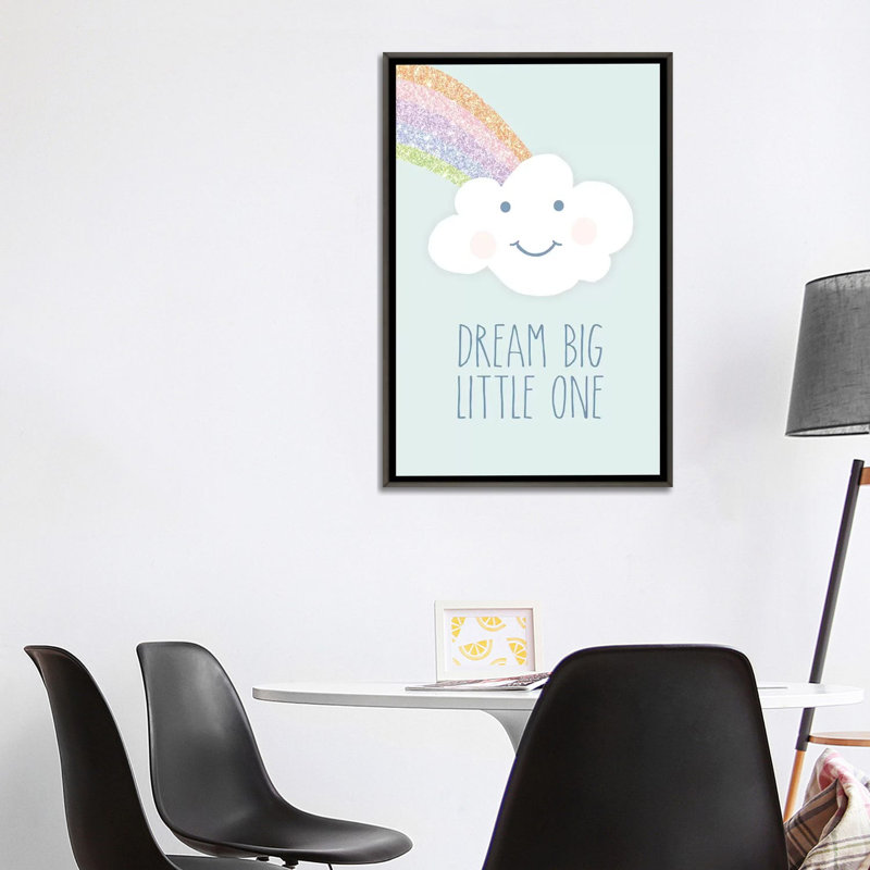 Art de rêve big little, H 40 po x l 26 po x P 1,5 po, Toile encadrée de bois rustique foncé