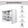 Aderholt LED Aluminum Two-Door Medicine Cabinet with Mirrored Doors, Adjustable Shelves, Adjustable Color Temperature & Brightness, Anti-Fog Function, Built-in Display for Date, Time, and Temperature