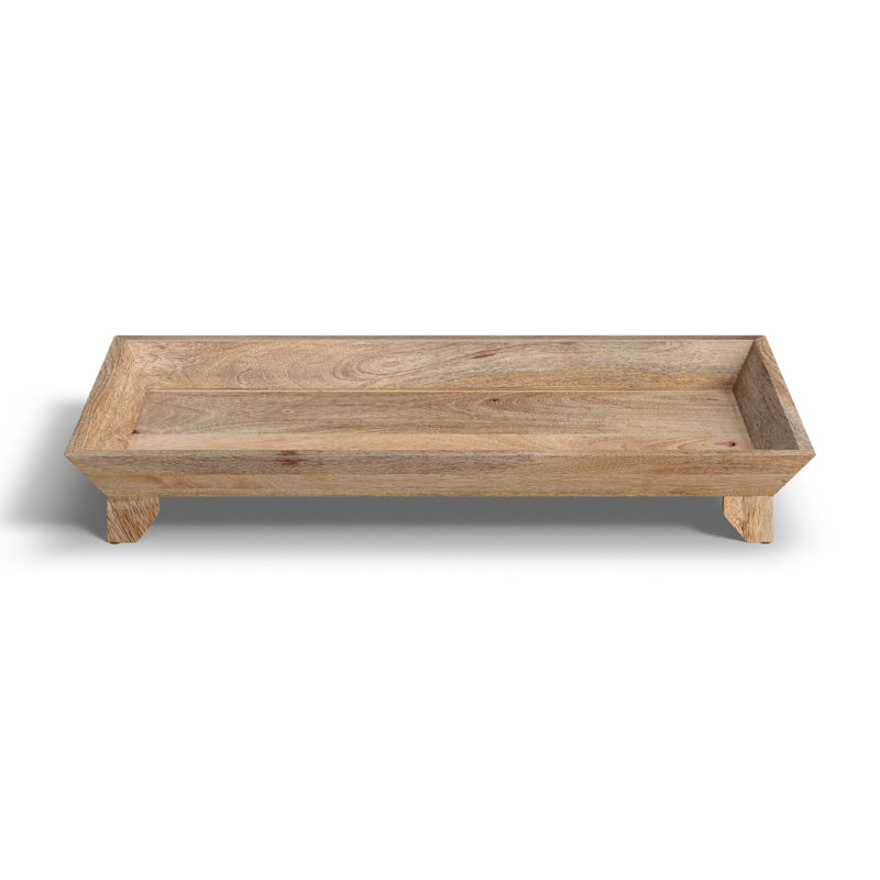Des Solid Wood Tray, 3.5" H x 24" W x 10" D