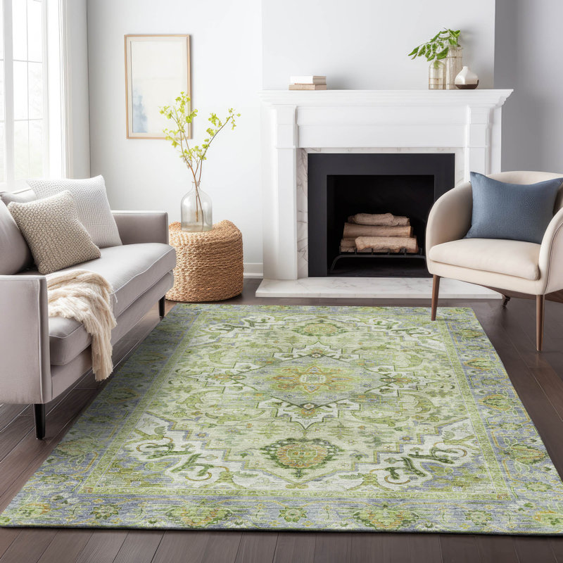 Machine Washable Indoor/Outdoor Oden ACN2163 Global Rug, Rectangle 8' x 10'