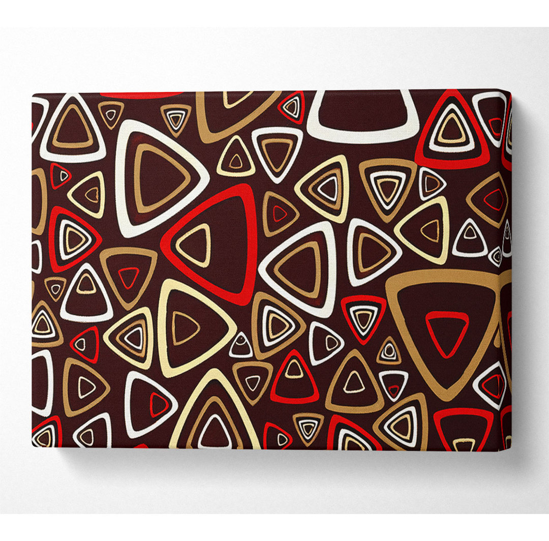 Triangle Infusion Red - Kunstdrucke auf Leinwand - Wrapped Canvas