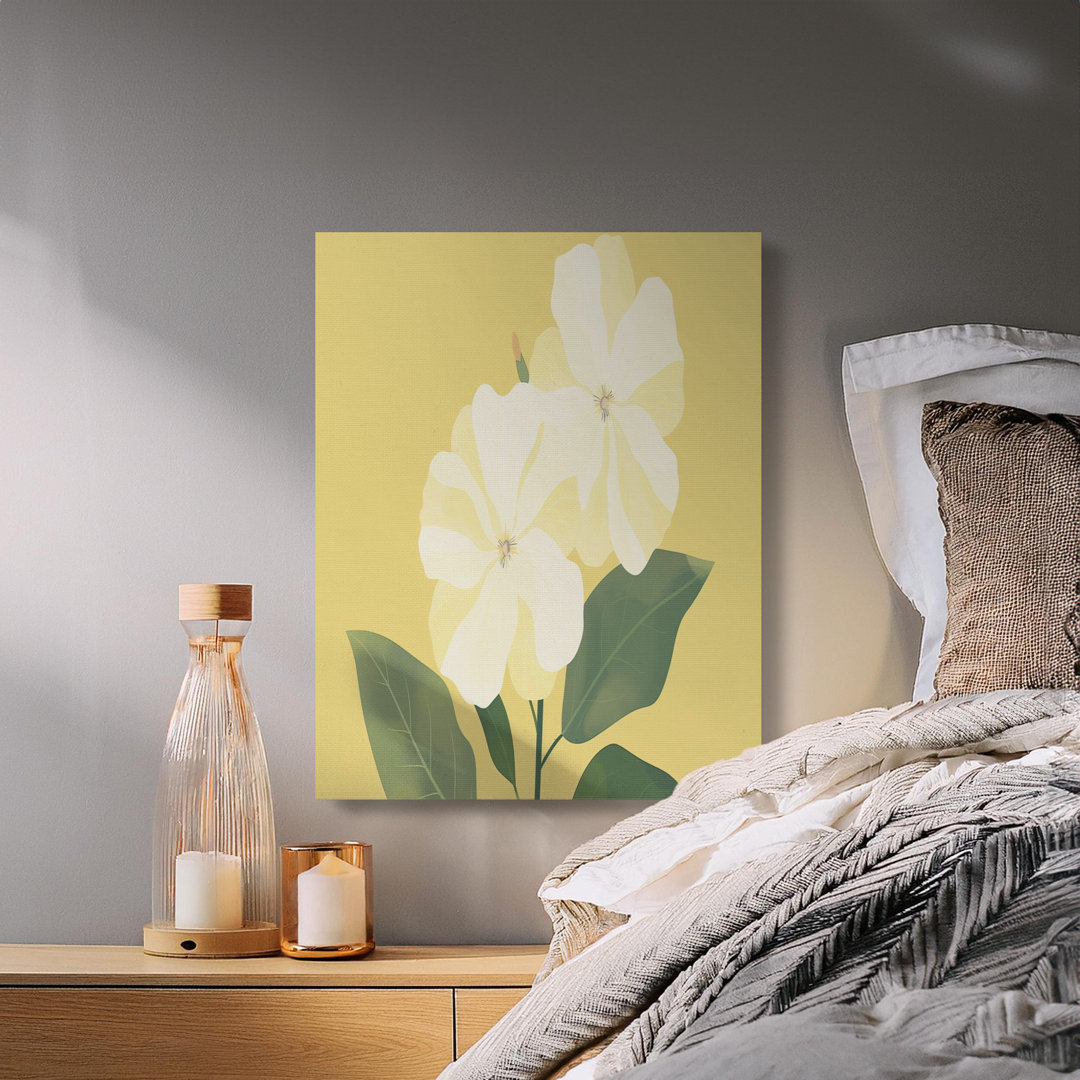 Serene Cream Flowers Minimalist Fenske