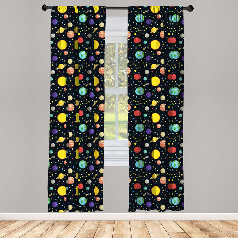 Polka Dots Semi-Sheer Rod Pocket Sliding Panel, 28" x 84"