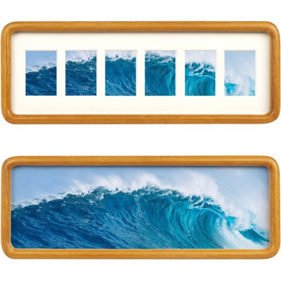 Jessina Teak Wood Picture Frame - Set of 2 with Mat