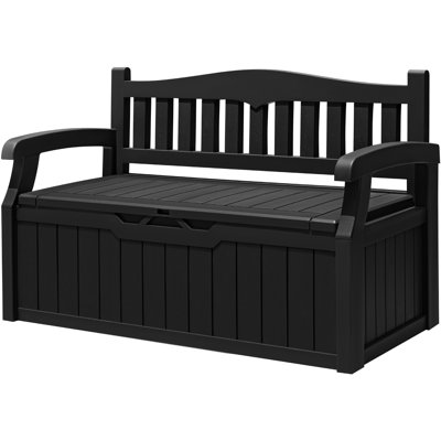 80 Gallon Storage Bench for Patio Furniture, Porch Decor and Outdoor Seating