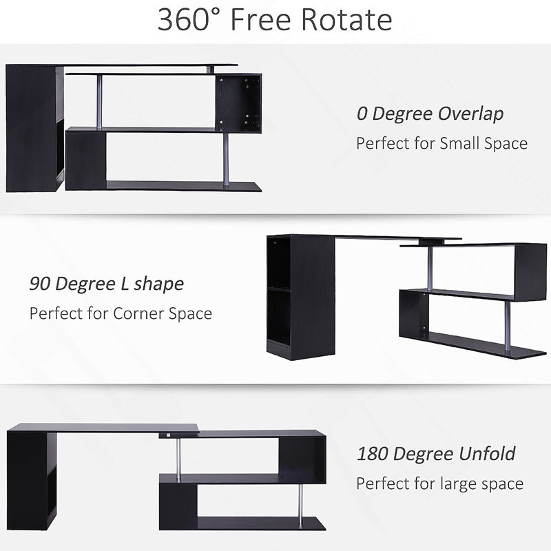Poste de travail rotatif d'angle ModernHome