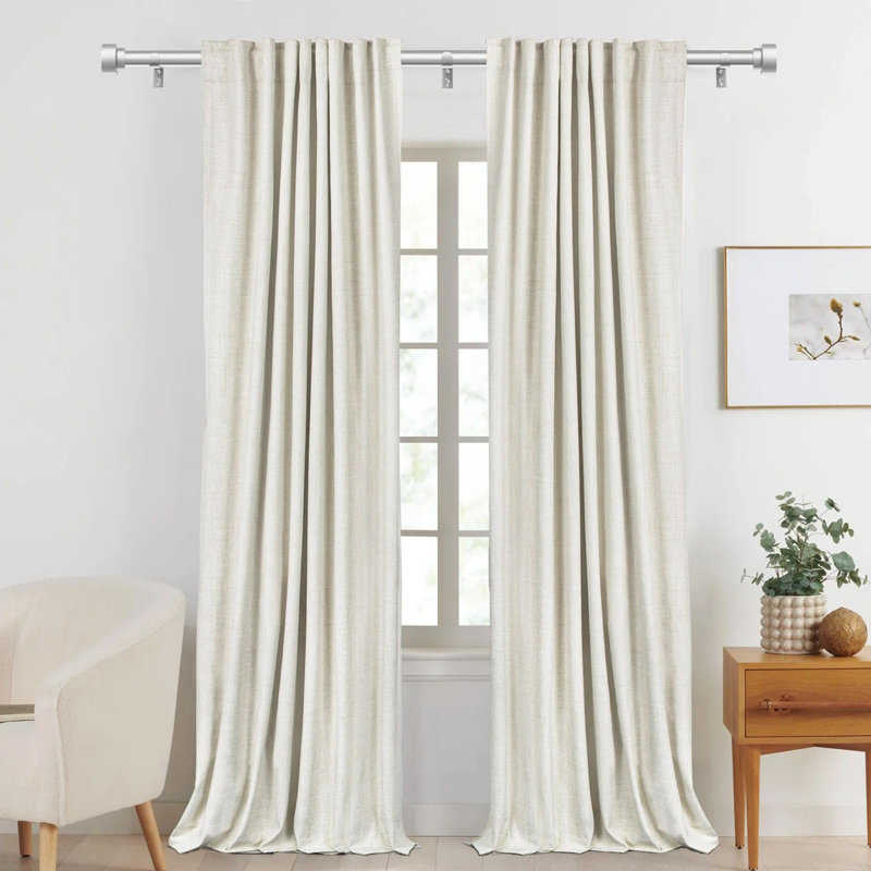 228cm Straight Shower Curtain Pole, Silver