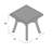 Makena Square Outdoor Dining Table With Umbrella Hole , 31'' in. W 31'' in. D-88982377