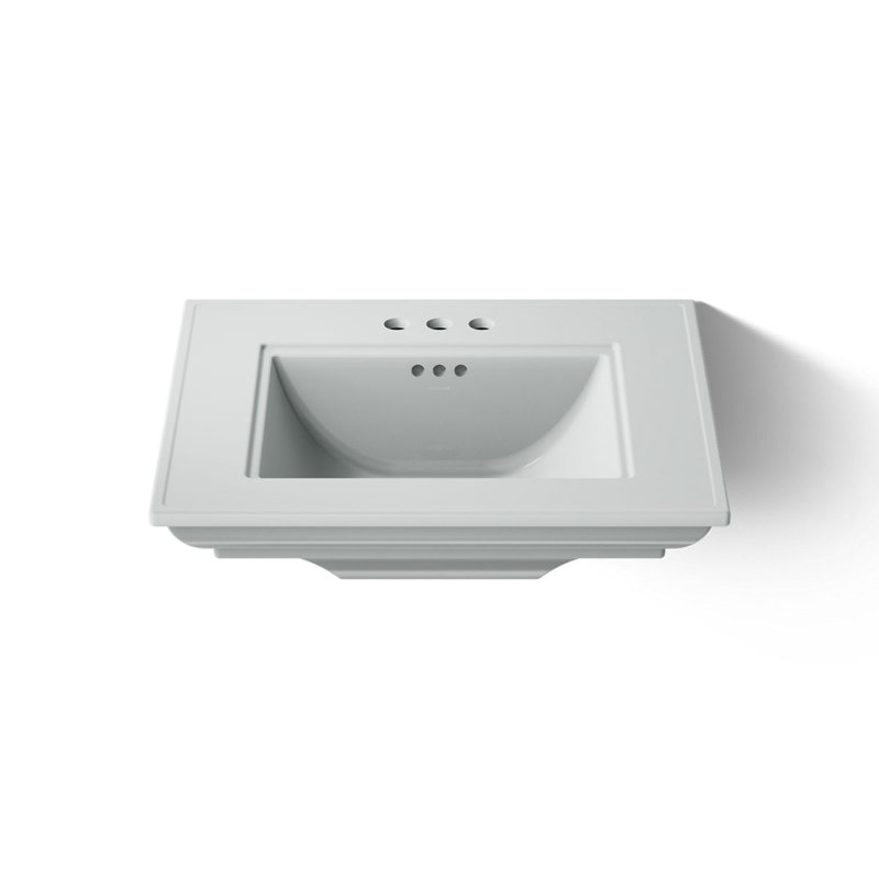 Memoirs Stately 24" Console Bathroom Sink with Overflow, Ice Gray, 4'' Centers