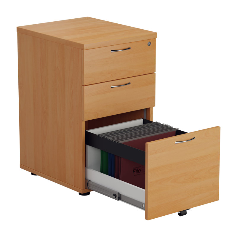 Buariki 40.4cm Wide 3 -Drawer File Cabinet, Beech