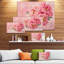Peony Flowers in Vase on Pink - reproduction de photo sur toile tendue-19241612