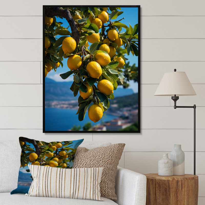 Italie Italie Sorrento Serenade II - impression, H 40 po x l 30 po x P 1,5 po, Cadre flottant noir