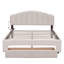 Lit plateforme tapissier avec tiroir Teddy